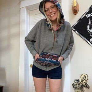 Pendleton x Roxy Zip Up Hoodie - Size S (Loose Fit)